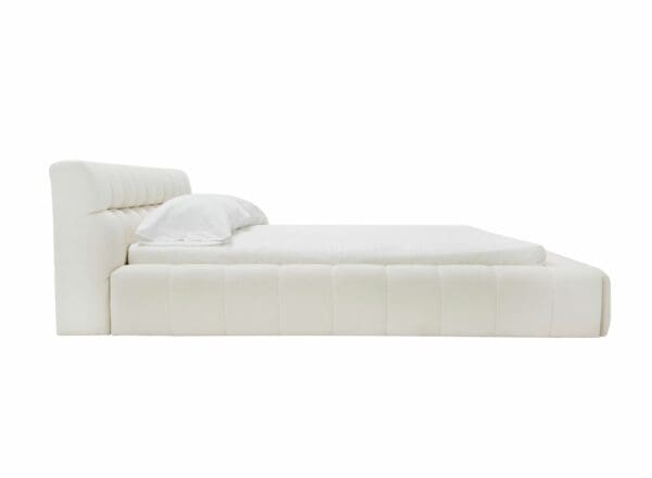 Divani Casa Tyree - King Modern Tufted Off-White Fabric Bed - Image 3