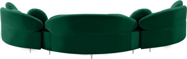 Vivacious Green Velvet 3pc. Sectional - Image 2