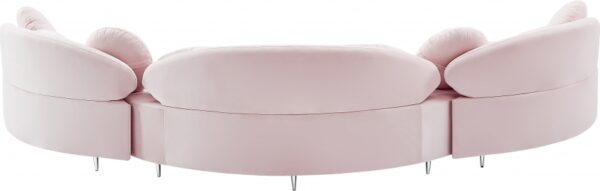 Vivacious Pink Velvet 3pc. Sectional - Image 2