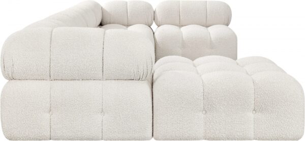 Ames Cream Boucle Fabric Sectional - Image 3