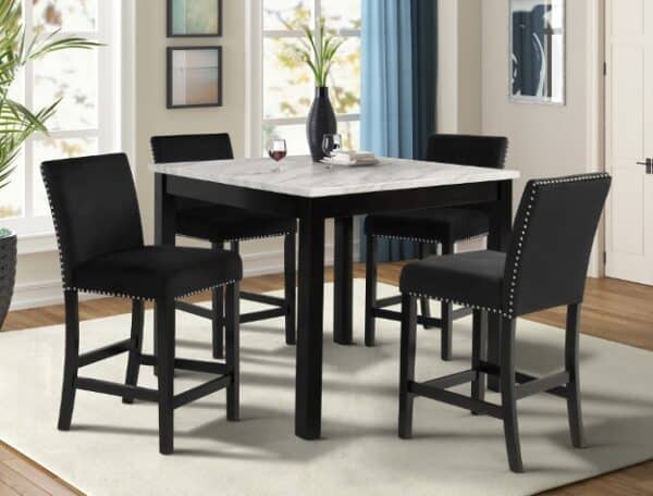 LENNON Black 5 Pc Dining Room Set