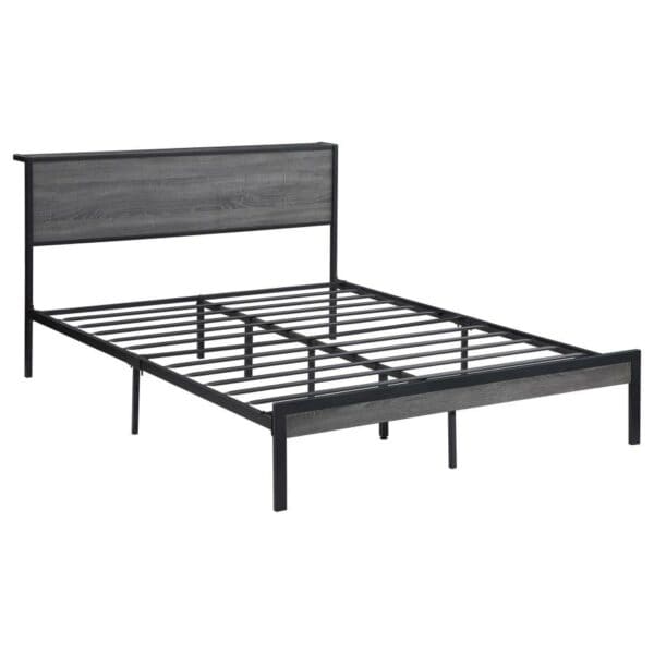 Ricky Metal Grey Queen Platform Bed - Image 2