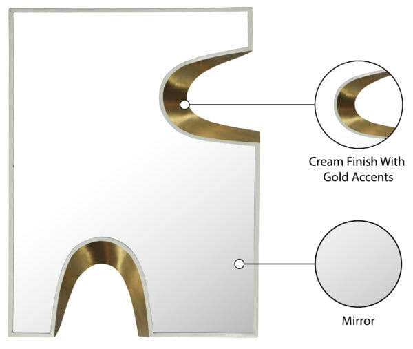 Soleil Cream Mirror - Image 3