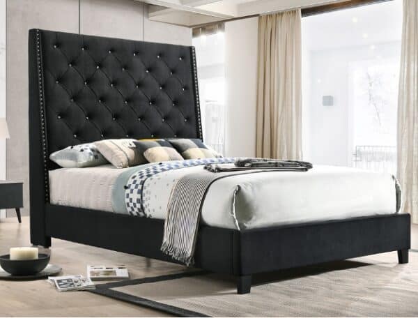 CHANTILLY Black King Size Bed