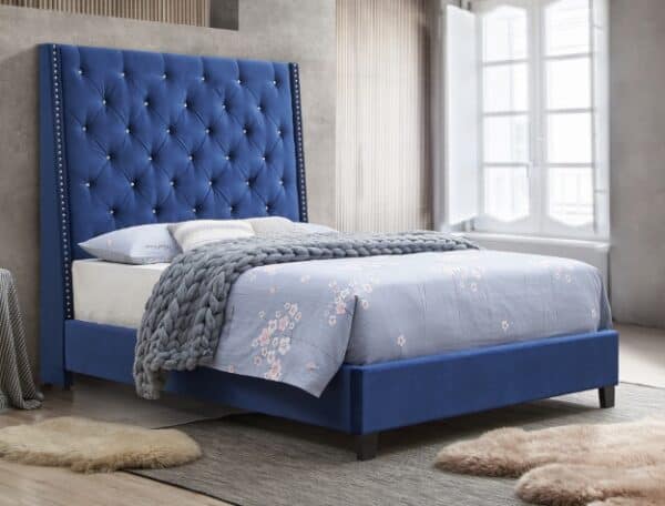 CHANTILLY Royal Blue Queen Size Bed