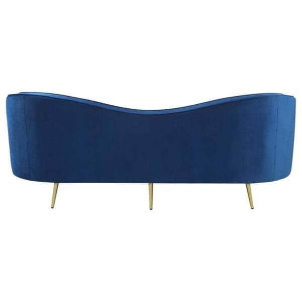 Sophia Blue Camel Back Sofa - Image 3