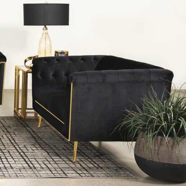 Holly Tuxedo Arm Tufted Living Room Collection - Image 3