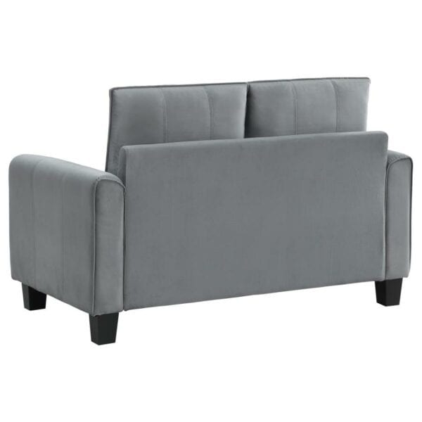 Davis Upholstered Rolled Arm Loveseat - Image 2