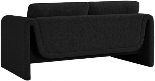 Stylus Boucle Black Fabric Living Room Set - Image 5