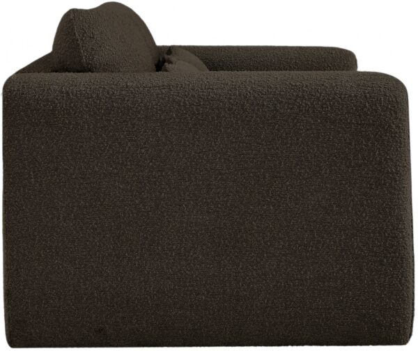 Stylus Boucle Brown Fabric Loveseat - Image 2