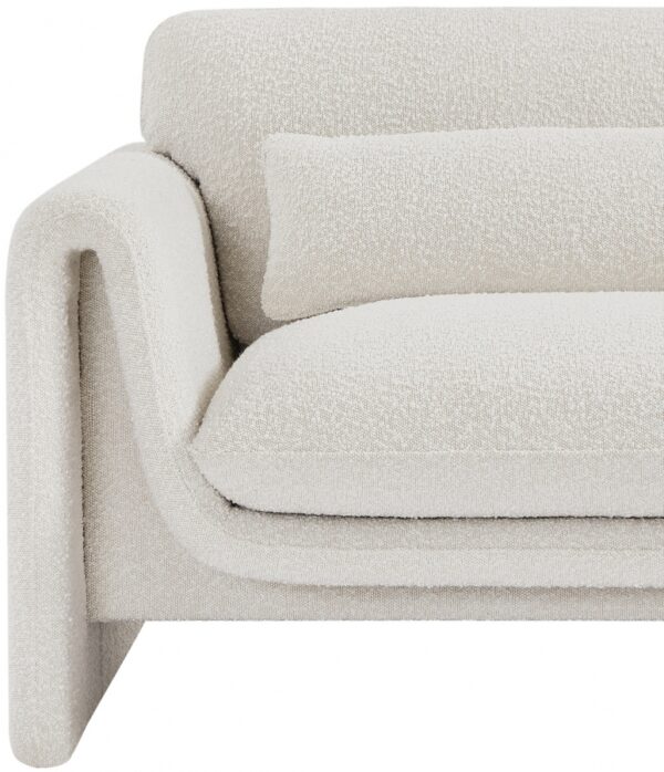 Stylus Boucle Cream Fabric Chair - Image 2