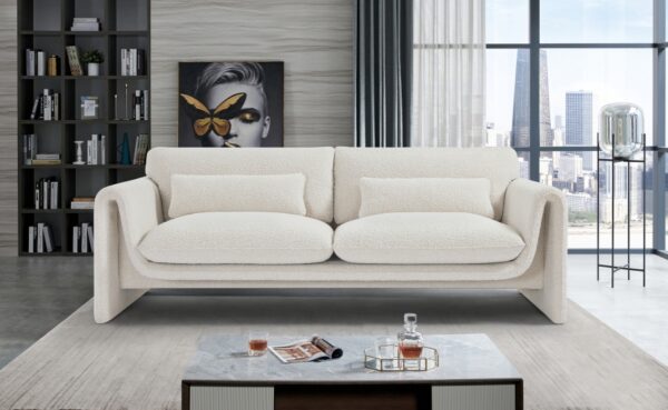 Stylus Boucle Cream Fabric Sofa