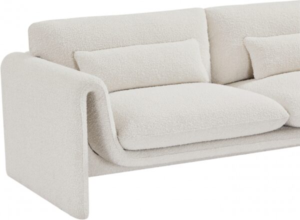 Stylus Boucle Cream Fabric Sofa - Image 2