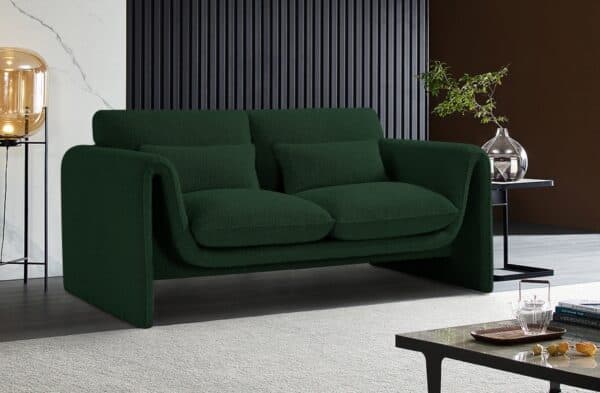 Stylus Boucle Green Fabric Living Room Set - Image 8