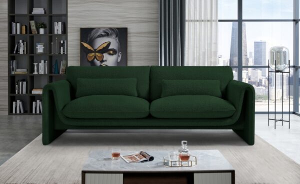 Stylus Boucle Green Fabric Sofa