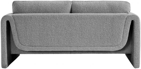 Stylus Boucle Grey Fabric Loveseat - Image 3