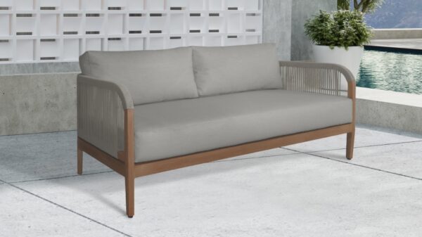 Maui Water Grey Resistant Fabric Outdoor Patio Loveseat