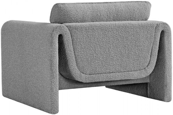 Stylus Boucle Grey Fabric Chair - Image 2