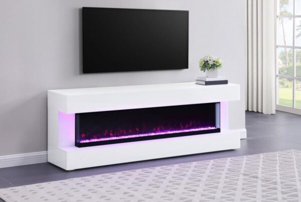 Vallerie 71" TV Stand with Visual Flame Box and Bluetooth