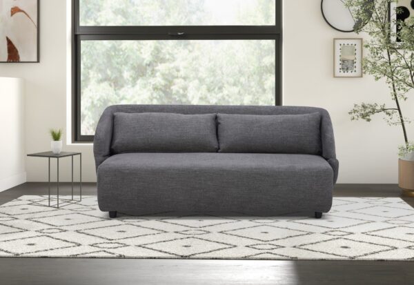 Divani Casa Lerner - Modern Dark Grey Fabric Sofa Bed - Image 2