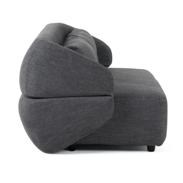 Divani Casa Lerner - Modern Dark Grey Fabric Sofa Bed - Image 4