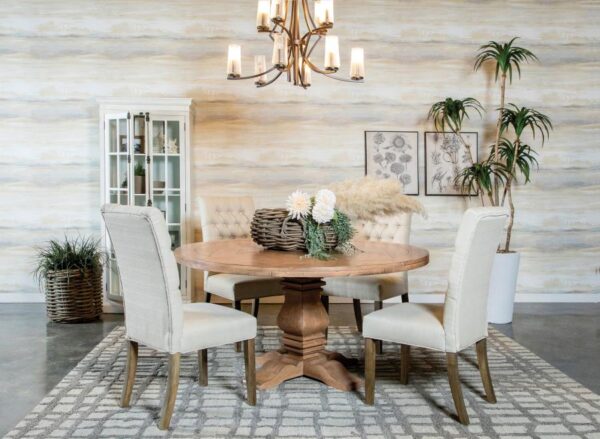 Florence 5-piece Rustic Round Dining Table Set