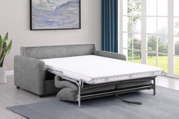 Rylie Grey Upholstered Sofa Sleeper with Queen Mattress - Image 2