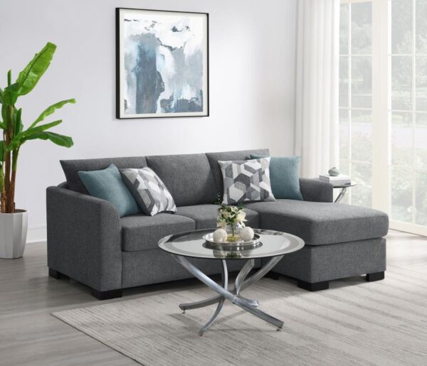 Storey Grey Upholstered Sleeper Sectional Chaise