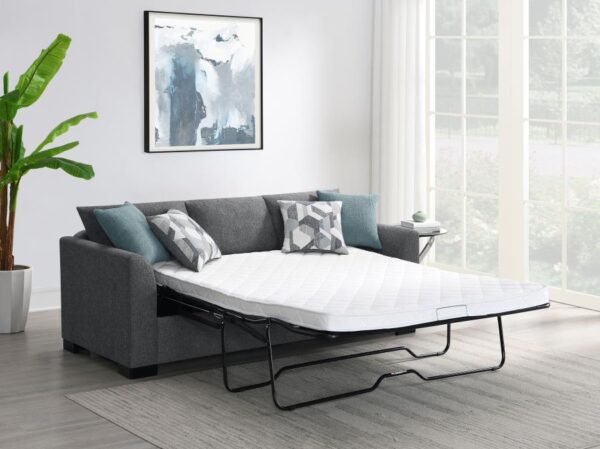 Storey Grey Upholstered Sleeper Sectional Chaise - Image 2