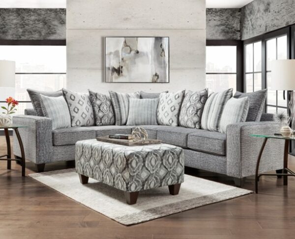 Stonewash Char Sectional