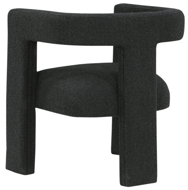 Petra Boucle Upholstered Accent Side Chair- Black - Image 2