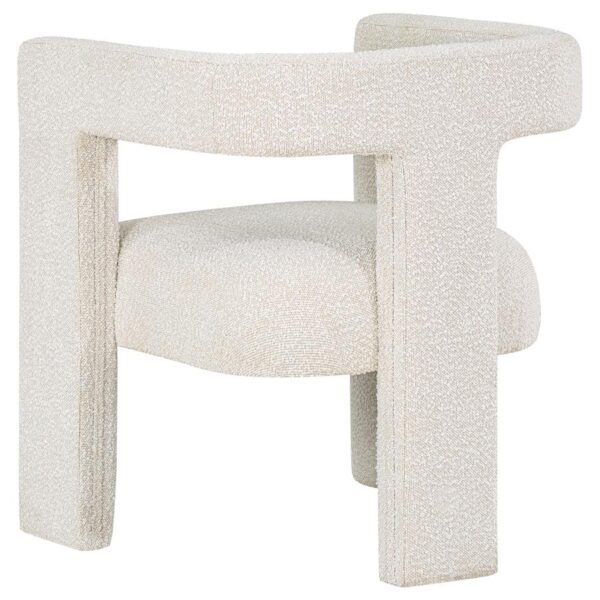 Petra Boucle Upholstered Accent Side Chair- White - Image 2