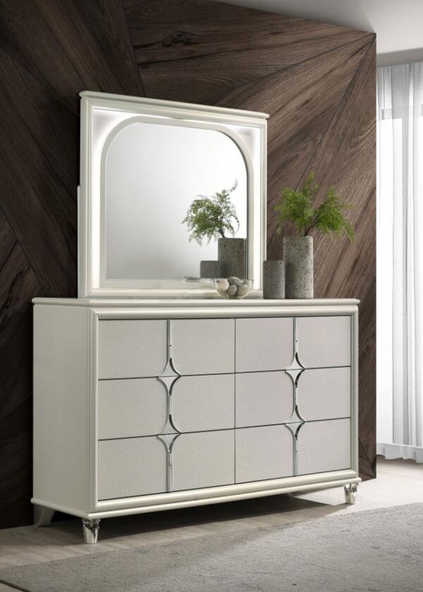 Olivia 6-drawer Dresser and LED Mirror