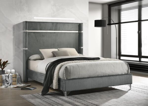 Lucia Grey King Bed