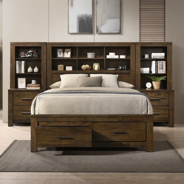 Merrilee II King Storage Bed With Nightstands and Piers