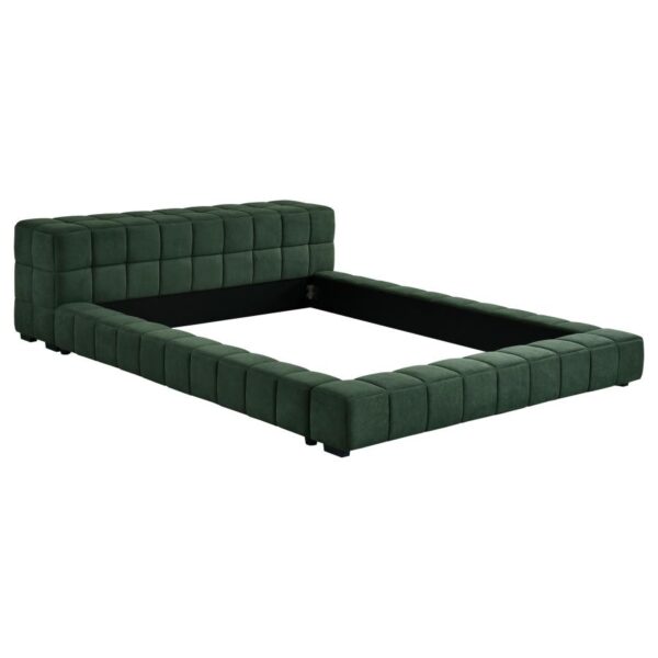 Trinity Green Upholstered California King Platform Bed - Image 3