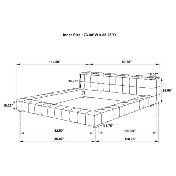 Trinity Green Upholstered California King Platform Bed - Image 2