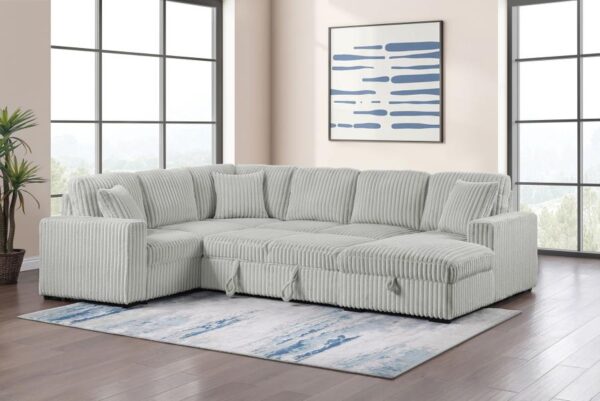 Devonshire Grey Sleeper Storage Sectional - Image 2