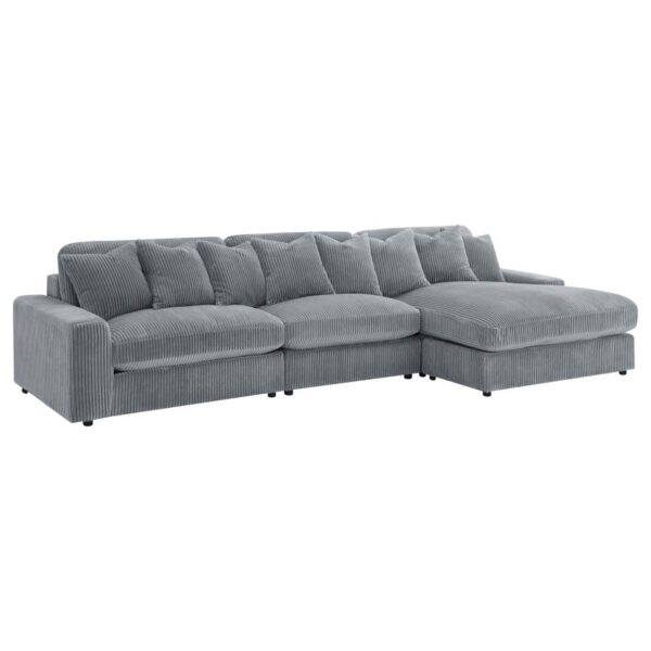 Blaine 3 Piece Upholstered Reversible Chaise Sectional