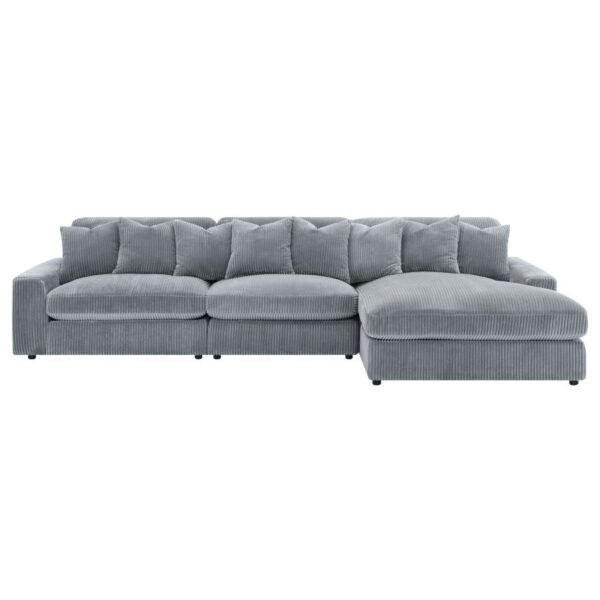 Blaine 3 Piece Upholstered Reversible Chaise Sectional - Image 2