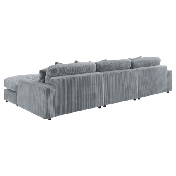 Blaine 3 Piece Upholstered Reversible Chaise Sectional - Image 3