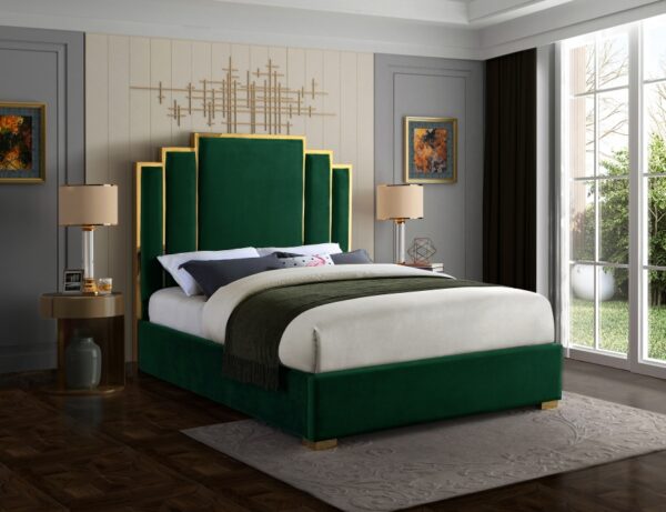 Hugo Green Queen Size Bed