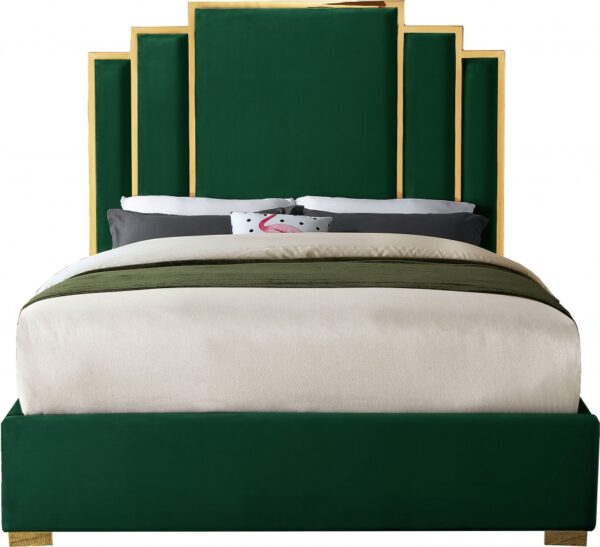 Hugo Green Queen Size Bed - Image 2