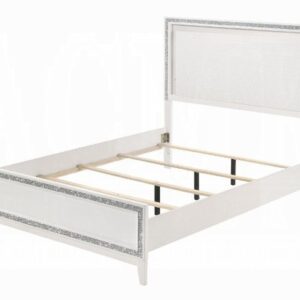 Haiden White LED Queen Size Bed