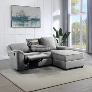 Destiny Grey Reclining Sofa Chaise