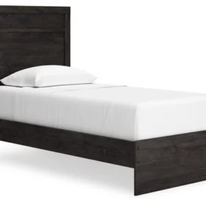 Belachime Charcoal Twin Panel Bed