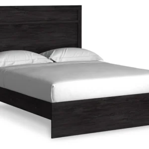 Belachime Charcoal Queen Panel Bed